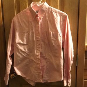 Long sleeve pink plaid shirt